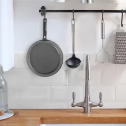 Commercial CHEF 12" Carbon Steel Skillet, Non Stick Frying Pan With Ceramic Coating, Safe For Any Cooktop, Oven Or Grill