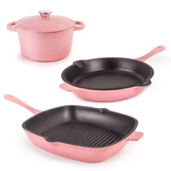 BergHOFF Neo 4Pc Cast Iron Cookware Set, Square Grill Pan 11", Fry Pan 10" & 3qt. Covered Dutch Oven -Cookware Store GUEST e6083d88 3160 46fe b4dd a284558cad02
