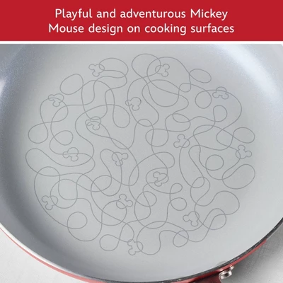 Farberware Disney Bon Voyage 11" Ceramic Nonstick Frying Pan Red: Large 11 Inch Fry Pan, Dishwasher-Safe, Electric & Gas Compatible 7 Farberware Disney Bon Voyage 11" Ceramic Nonstick Frying Pan Red: Large 11 Inch Fry Pan, Dishwasher-Safe, Electric & Gas Compatible - Image 5