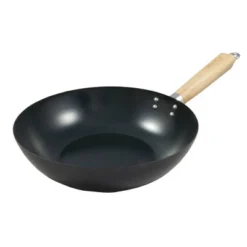 IMUSA 11" Carbon Steel Wok With Wooden Handle Black: Nonstick Cookware, Electric & Gas Compatible, Hand Wash -Cookware Store GUEST e672b735 be11 49ab bd02 a5c3c607a564