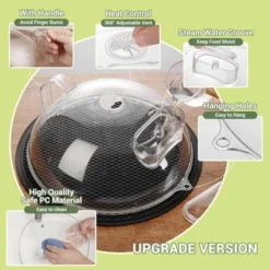 Itopfox Microwave Splatter Cover With Water Steamer, Clear Lid For Food, Integrated Handle, BPA-Free Splatter Guard, Essential Kitchen Gadgets -Cookware Store GUEST e6bcefbb dd2e 4d32 9814 e9c21a044413