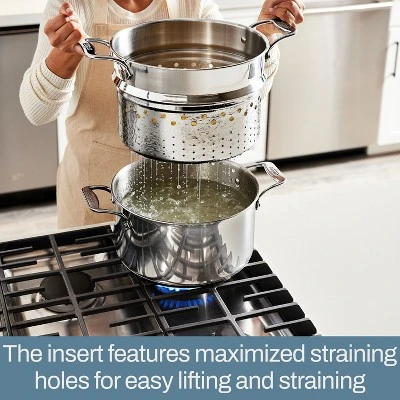 All-Clad 8 Quart Stainless Steel Simply Strain Multipot With Insert, Silver 3 All-Clad 8 Quart Stainless Steel Simply Strain Multipot With Insert, Silver