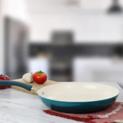 Oster® Oster Corbett 12 Inch Nonstick Aluminum Frying Pan In Blue -Cookware Store GUEST e6e5081b 5455 45da 8467 8e3437dd4aff