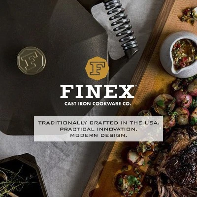 FINEX Cast Iron Skillet With Lid, Modern Heirloom, Handcrafted In The USA, Pre-Seasoned With Organic Flaxseed Oil 8 FINEX Cast Iron Skillet With Lid, Modern Heirloom, Handcrafted In The USA, Pre-Seasoned With Organic Flaxseed Oil - Image 6