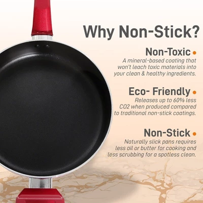 NutriChef Saucepan Pot With Lid - Non-stick High-Qualified Kitchen Cookware With See-Through Tempered Glass Lids, 3 QT 4 NutriChef Saucepan Pot With Lid - Non-stick High-Qualified Kitchen Cookware With See-Through Tempered Glass Lids, 3 QT - Image 2