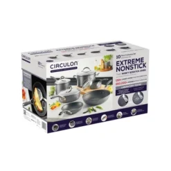 Circulon A1 Series With ScratchDefense Technology 10pc Nonstick Induction Cookware Set: Dishwasher-Safe, Tempered Glass Lids -Cookware Store GUEST e7ead74b 64f8 47ec 8065 1de91b074ead