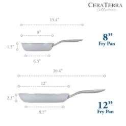 TECHEF CeraTerra - 8" & 12" Ceramic Nonstick Frying Pan Set -Cookware Store GUEST e8a2151b e9d7 4f03 b80a 0befbf6882ff