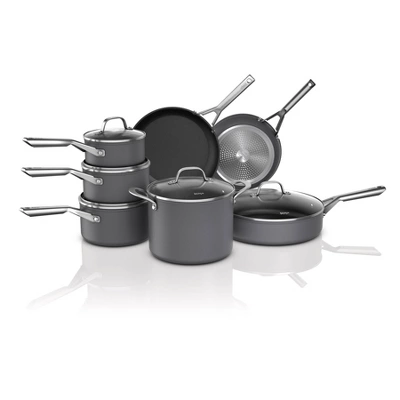 Ninja NeverStick Signature Hard-Anodized 12pc Cookware Set CW79012: Nonstick, Chip-Resistant, Oven-Safe, Tempered Glass Lids 12 Ninja NeverStick Signature Hard-Anodized 12pc Cookware Set CW79012: Nonstick, Chip-Resistant, Oven-Safe, Tempered Glass Lids - Image 10