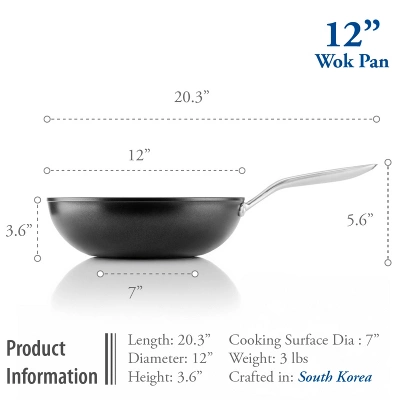 TECHEF Onyx - 12" Nonstick Wok/Stir-Fry Pan With Cover 6 TECHEF Onyx - 12" Nonstick Wok/Stir-Fry Pan With Cover - Image 4