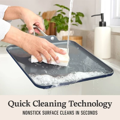 Calphalon Premier Ceramic Square Griddle Midnight: Nonstick Grill & Tortilla Pan, Anodized Aluminum, Oven & Dishwasher Safe 2 Calphalon Premier Ceramic Square Griddle Midnight: Nonstick Grill & Tortilla Pan, Anodized Aluminum, Oven & Dishwasher Safe