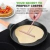 NutriChef 9.45” Non-Stick Crepe Pan With Wooden Spreader - Black Marble - NCMKCP0024BK -Cookware Store GUEST ebbb74dd 5c2b 4251 96d8 8fef28733c8a