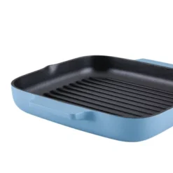 KitchenAid 11" Enameled Cast Iron Square Grill And Roasting Pan - Blue Velvet -Cookware Store GUEST ec9e4406 1c98 4f4d a4d9 998e2cc13f68