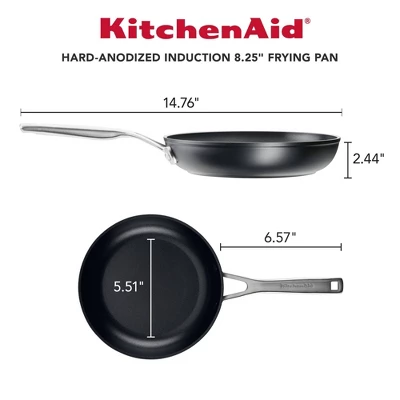 KitchenAid Hard-Anodized Induction 8.25" Nonstick Frying Pan: Small Matte Black Pan, Dishwasher & Oven-Safe, Riveted Handle 3 KitchenAid Hard-Anodized Induction 8.25" Nonstick Frying Pan: Small Matte Black Pan, Dishwasher & Oven-Safe, Riveted Handle