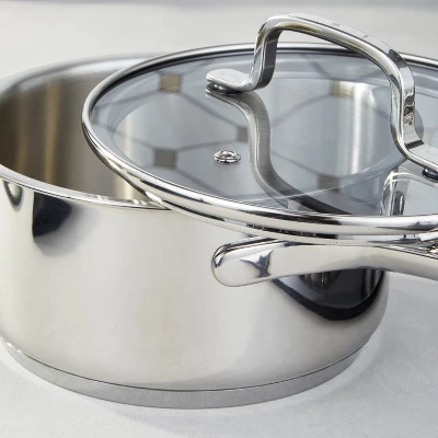 BergHOFF Helix 7Pc Recycled 18/10 Stainless Steel Cookware Set With Glass Lids 5 BergHOFF Helix 7Pc Recycled 18/10 Stainless Steel Cookware Set With Glass Lids - Image 3