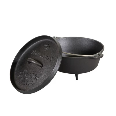 Stansport Preseasoned Cast Iron Dutch Oven With Legs 3 Stansport Preseasoned Cast Iron Dutch Oven With Legs