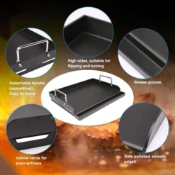 "Attop 25""x16"" Nonstick Cast Iron Griddle (for Gas/Charcoal Grills) " -Cookware Store GUEST ee5c43cf bc66 45c2 9958 d50fcdd091bc