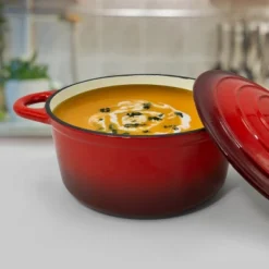 EXCELSTEEL 443 2.8QT CASSEROLE PAN WITH RED ENAMEL COATING -Cookware Store GUEST ef3ac2c8 05fb 4e00 89dd a60d4198d343