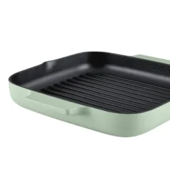 KitchenAid 11" Enameled Cast Iron Square Grill And Roasting Pan - Pistachio: Hand Wash, Electric & Gas Compatible -Cookware Store GUEST ef709ed0 d0f8 4f02 a20e 8db4ad7e408d