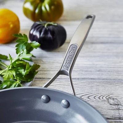 GreenPan Paris Pro Hard Anodized Healthy Ceramic Nonstick 8" And 10" Open Frying Pan Set - Gray 8 GreenPan Paris Pro Hard Anodized Healthy Ceramic Nonstick 8" And 10" Open Frying Pan Set - Gray - Image 6