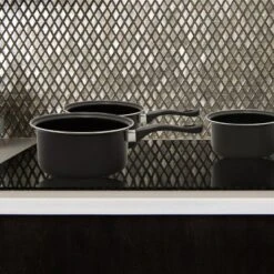 Brentwood 3 Piece Carbon Steel Sauce Pan Set