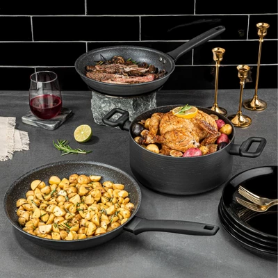 Granitestone Pro Premier Hard Anodized 10 Piece Nonstick Cookware Set 4 Granitestone Pro Premier Hard Anodized 10 Piece Nonstick Cookware Set - Image 2