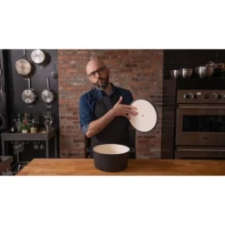 Gibson Home Babish 6qt Round Matte Enamel Cast Iron Dutch Oven: 14.75" Braisers, Hand Wash, Non-Induction Compatible 24 Gibson Home Babish 6qt Round Matte Enamel Cast Iron Dutch Oven: 14.75" Braisers, Hand Wash, Non-Induction Compatible -Cookware Store GUEST f281be85 77ad 4869 8285 f79232cc7e62