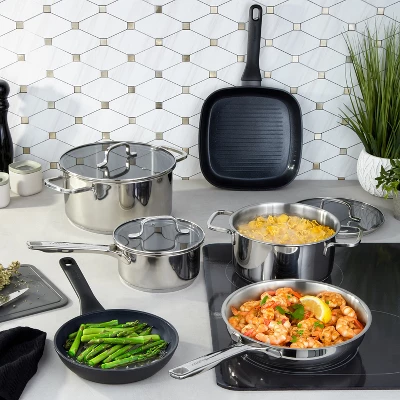 BergHOFF Helix 9Pc Cookware Set With Glass Lids, Nonstick Pans, Recycled Material 3 BergHOFF Helix 9Pc Cookware Set With Glass Lids, Nonstick Pans, Recycled Material
