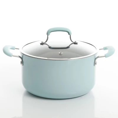 Kenmore Elite Andover 10 Piece Nonstick Aluminum Cookware Set In Glacier Blue 3 Kenmore Elite Andover 10 Piece Nonstick Aluminum Cookware Set In Glacier Blue