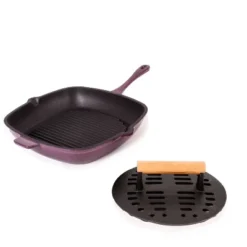 BergHOFF Neo 2Pc Cast Iron Set: 11" Grill Pan & With Slotted Steak Press 25 BergHOFF Neo 2Pc Cast Iron Set: 11" Grill Pan & With Slotted Steak Press -Cookware Store GUEST f2e369d7 6b31 487c 85c1 0cbd6c4fc170