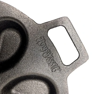 Bayou Classic 7413 Cast Iron 12 Shellfish Shaped Oyster Grill And Serve Kitchen Cooking Pan For Shucked Or Half-Shell Seafood, Black 5 Bayou Classic 7413 Cast Iron 12 Shellfish Shaped Oyster Grill And Serve Kitchen Cooking Pan For Shucked Or Half-Shell Seafood, Black - Image 3