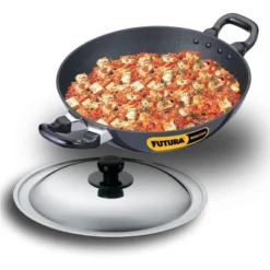Hawkins Futura 2.5L Kadhai Fry Pan With Steel Lid: Anodized Aluminum, Gas Compatible, Hand Wash, 2-Piece Set 15 Hawkins Futura 2.5L Kadhai Fry Pan With Steel Lid: Anodized Aluminum, Gas Compatible, Hand Wash, 2-Piece Set -Cookware Store GUEST f3e77ca3 3c0a 4171 bb26 f4529727768d