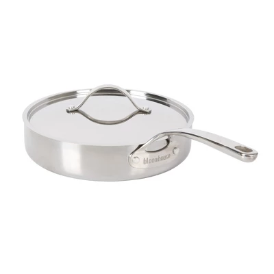 Bloomhouse 10 Inch Triply Stainless Steel Fry Pan W/ Lid W/ Non-Stick Non-Toxic Pro Ceramic Interior Frying Pan 10 Bloomhouse 10 Inch Triply Stainless Steel Fry Pan W/ Lid W/ Non-Stick Non-Toxic Pro Ceramic Interior Frying Pan - Image 8