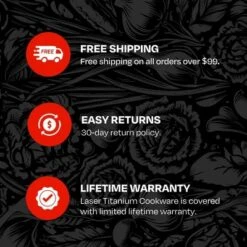 Guy Fieri's Flavortown Laser Titanium 12” Fry Pan With Lid - Non-stick Cookware Without PFAS, PTFE, Or PFOA -Cookware Store GUEST f4a198db eb70 4307 9d12 2d823b9bdc87