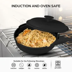 Granitestone Zuka Everyday Pan 10" Nonstick Multi-Functional Saute Pan With Lid, Nylon Spoon And Steamer Basket -Cookware Store GUEST f4ac0119 242a 4adb 82ec fae3a894fd73 1