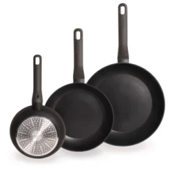 BergHOFF Leo 3Pc Non-stick Cookware Set 8", 10" & 11", Dark Gray -Cookware Store GUEST f4d07deb bba1 42d9 9ca7 03308685869a