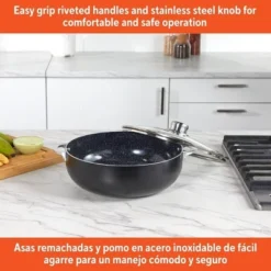 IMUSA Caldero With Dual Speckled Ceramic Set Black: -Cookware Store GUEST f589aacb 10a7 4655 bfa4 ca946f86cd94