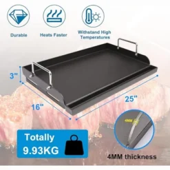 "Attop 25""x16"" Nonstick Cast Iron Griddle (for Gas/Charcoal Grills) " -Cookware Store GUEST f5cba6c4 a6fc 45d5 b172 8bbe0a68a534