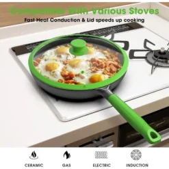 Imarku Non Stick Frying Pan, Frying Pan Set With Lids, Nonstick Cast Iron Skillets, Frying Pans Nonstick With Lid Cast Iron Pan With Stay Cool Handle -Cookware Store GUEST f600b65e 0062 4493 8c5b 6f0065ba6239 1