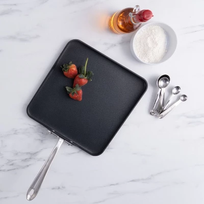 All-Clad 11" Nonstick Square Griddle, HA1 Hard Anodized, Black 3 All-Clad 11" Nonstick Square Griddle, HA1 Hard Anodized, Black