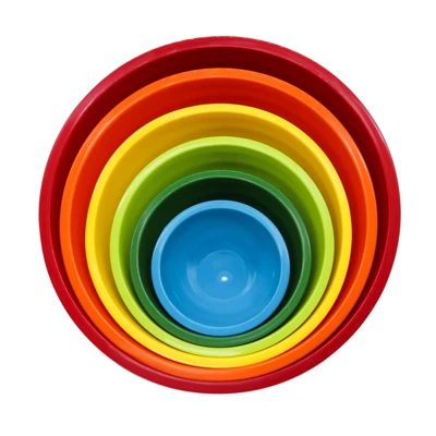 Itopfox Classic Mixing Bowl Set, Microwave And Dishwasher Safe, Ideal For Baking, Prepping, Cooking And Serving Food (Set Of 6, Red) 5 Itopfox Classic Mixing Bowl Set, Microwave And Dishwasher Safe, Ideal For Baking, Prepping, Cooking And Serving Food (Set Of 6, Red) - Image 3