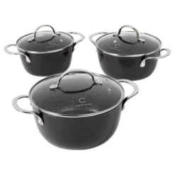 Curtis Stone 6-piece Dura-Pan+ Nesting Saucepan Set Refurbished -Cookware Store GUEST f7311d8a 9083 4d71 8946 7d16d986960b