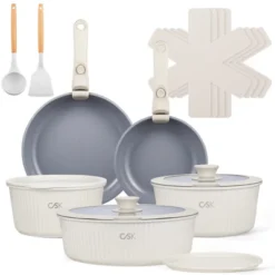 KOCH SYSTEME CS 17pcs Pots And Pans Set Non Stick, Nonstick Ceramic Cookware Set With Detachable Handle, Cream White 19 KOCH SYSTEME CS 17pcs Pots And Pans Set Non Stick, Nonstick Ceramic Cookware Set With Detachable Handle, Cream White -Cookware Store GUEST f7b2d02d 58ce 4909 a8d7 f5cecb3c959c