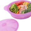 Itopfox Microwave Steamer Cooker Collapsible Bowl With Handle & Lid For Vegetables, Fish, Meal Prep - BPA Free, Dishwasher Safe, Easy Storage, Purple -Cookware Store GUEST f80897db 8ca7 44e5 bb58 407cca4a15b9
