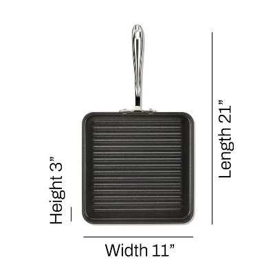All-Clad 11" Nonstick Square Griddle, HA1 Hard Anodized, Black 8 All-Clad 11" Nonstick Square Griddle, HA1 Hard Anodized, Black - Image 6