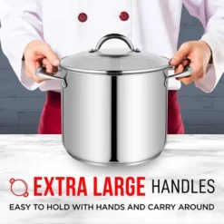 Bakken-Swiss Deluxe Stainless Steel Stockpot With Tempered Glass See-Through Lid 19 Bakken-Swiss Deluxe Stainless Steel Stockpot With Tempered Glass See-Through Lid -Cookware Store GUEST fc12a852 93d4 47e0 b301 d8c90b97dd05