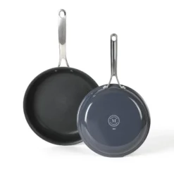 Martha Stewart Lockton 2pc (10" And 12") Frying Pan Set Gray: Aluminum Nonstick Cookware, Smooth Surface & Gas Compatible -Cookware Store GUEST fd16da74 529e 4c39 ab10 e2c0e21fc75f