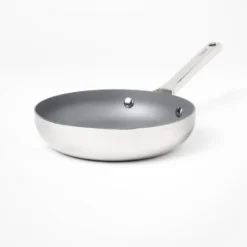 8" Nonstick Stainless Steel Fry Pan Silver - Figmint™: Ceramic Nonstick, Induction Safe, Oven-Safe To 500°F -Cookware Store GUEST fd6c93af b37d 4537 a059 ad39a03552c6
