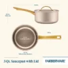 Farberware Radiant 3qt Nonstick Covered Sauce Pan: Dishwasher-Safe, Tempered Glass Lid, Electric & Gas Compatible -Cookware Store GUEST ffa92e31 c5a3 4d34 8494 d243ca45f7b3